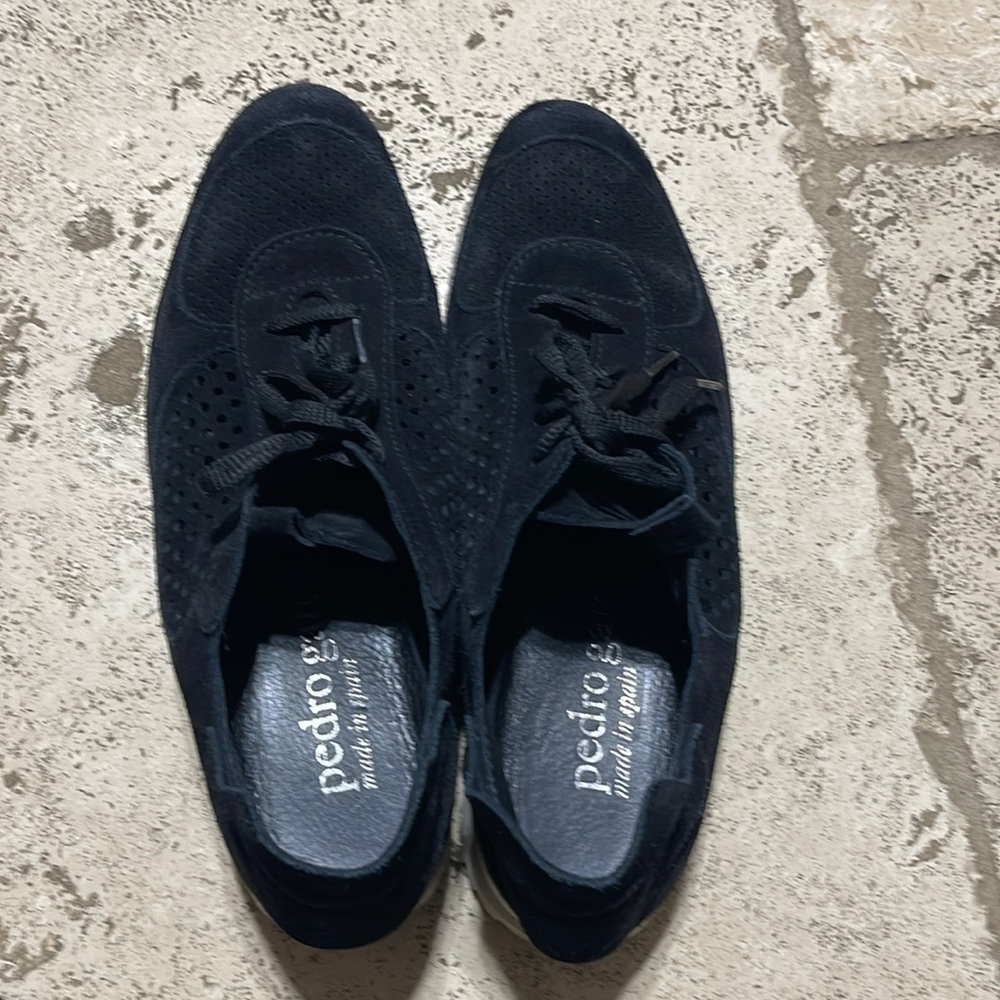 Pedro Garcia Omega Suede Sneakers Black Size 44 - Picture 8 of 13